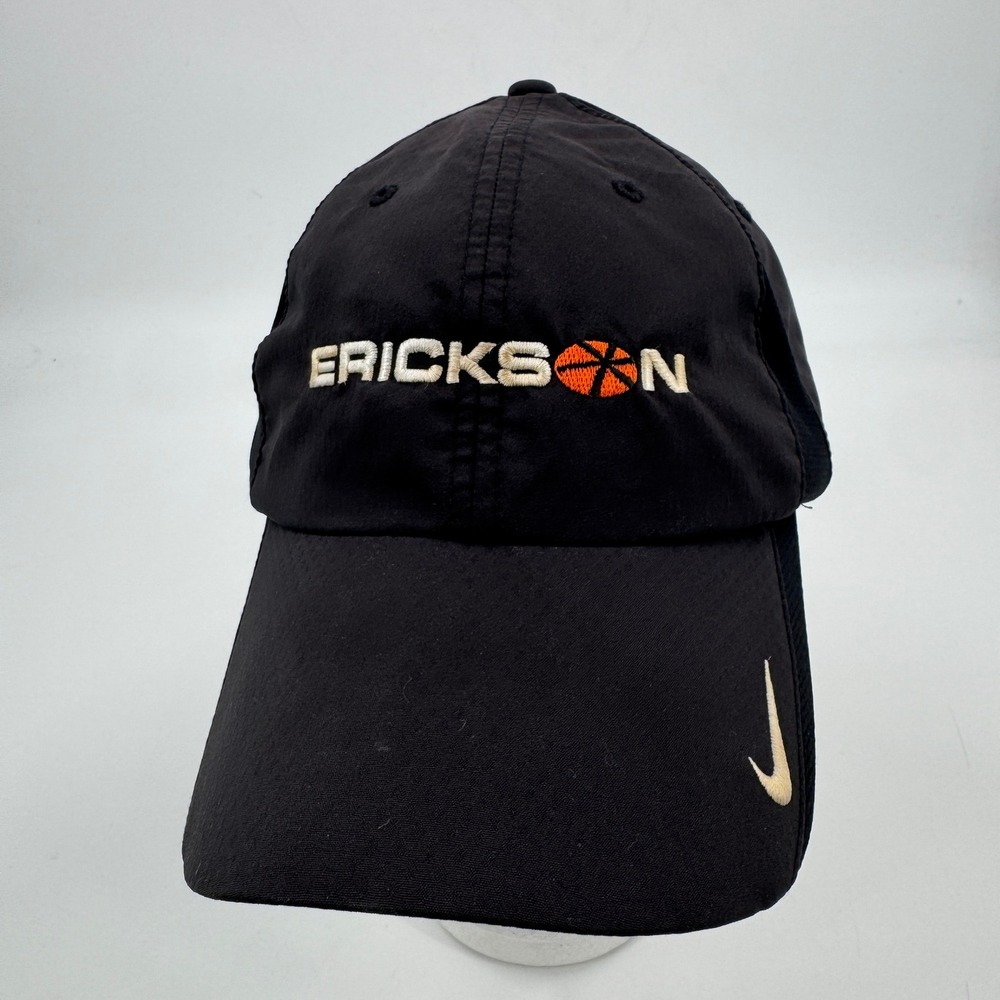 Nike Golf Hat Mens One Size Black Erickson Basketball Swoosh Adjustable Cap